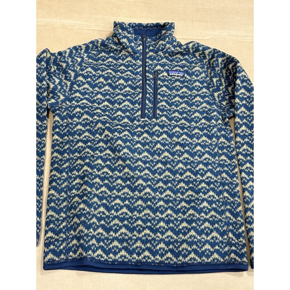 Patagonia 1/4 Zip Better Sweater Women Size S Geometric Pullover Fleece Outdoor
